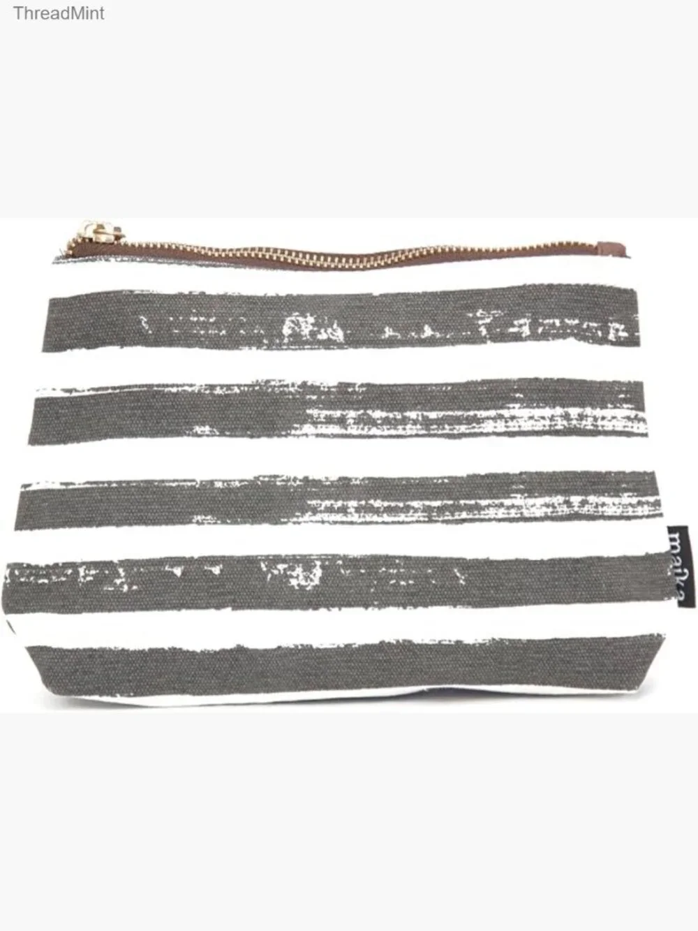 Recycled Canvas Travel Pouch Clutch Zipper Closure Waterproof